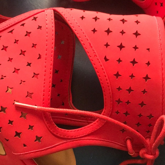 JustFab Red Platform Stiletto - Picture 5 of 6